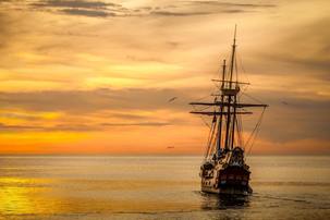 Image of Old Sailing ship on Ocean